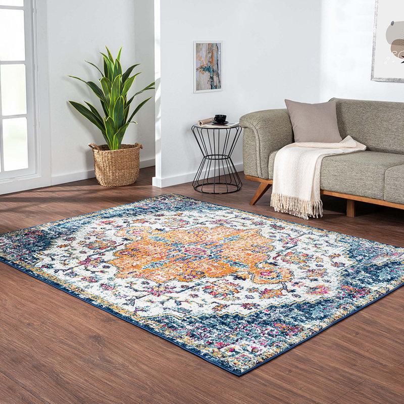 Tapis tissé Boho Medallion, Rectangle 5 pi x 7 pi