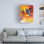 «Abstract Red and Yellow 04» par William Malucu, reproduction sur toile sans cadre-849164277