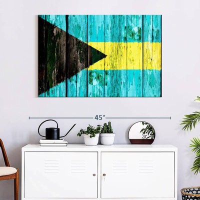 Drapeau Borges en bois des Bahamas