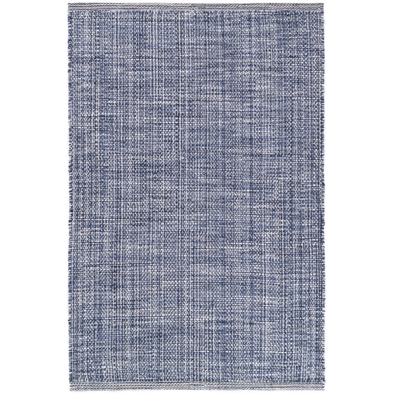 Tapis bleu tissé à la main intérieur / extérieur Fusion, Rectangle 9 pi 6 po x 13 pi 6 po