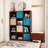 9-Cube Storage Organizer Shelf Unit With Adjustable Shelves, Heavy-Duty Cube Bookcase For Home Office Organization-661878601-661878594