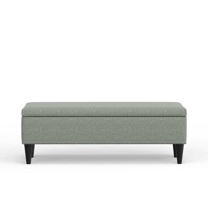 Banc de rangement en tissu, Pierre, H 16,75 po x l 46,46 po x P 17 po