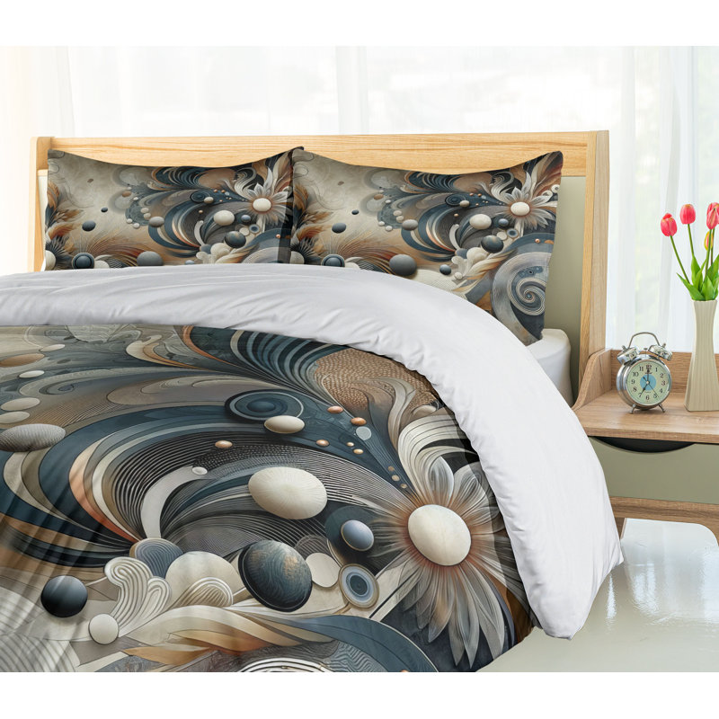 Abstract Duvet Cover, King Duvet Cover + 2 Standard Shams