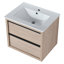 Meuble-lavabo mural simple de 24 po avec comptoir en céramique Ethanpaul