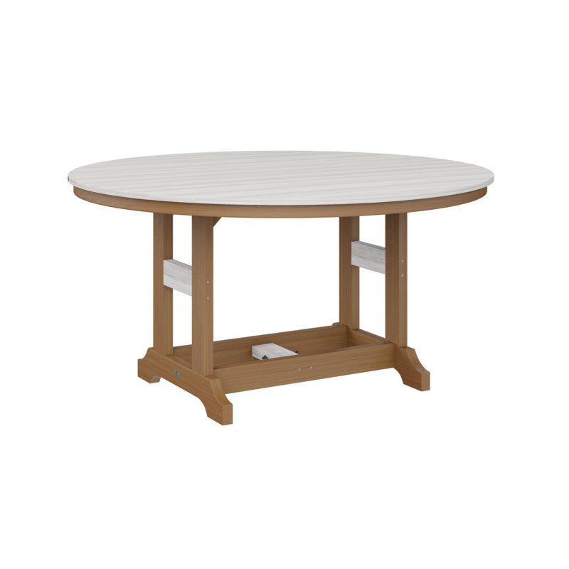Table de bar ronde Berlin Classic, Acajou antique, Coquille de mer
