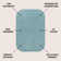 Longe Modern Minimalist Radius Corner Solid Turquoise Indoor/Outdoor Rug