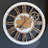 Wall Clock 36" Round Oversized for Living Room decor with Real Moving Gears America Collection-87147383
