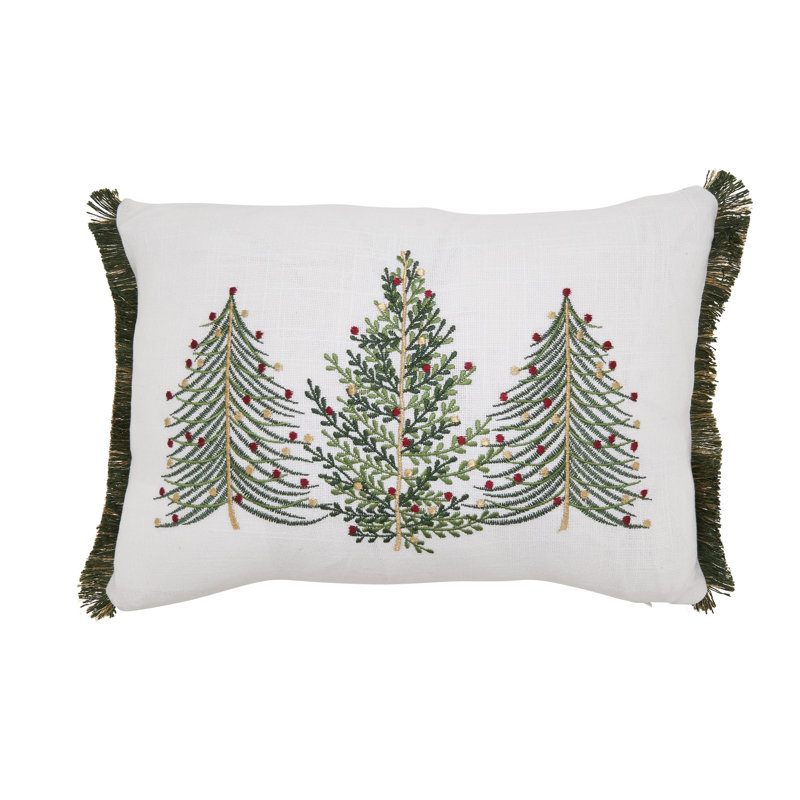 Coussin Christmas Trees, Housse de coussin seulement - sans coussin, Green