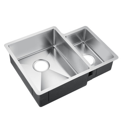 Fennel 23'' L Double Bowl Stainless Steel Kitchen Sink