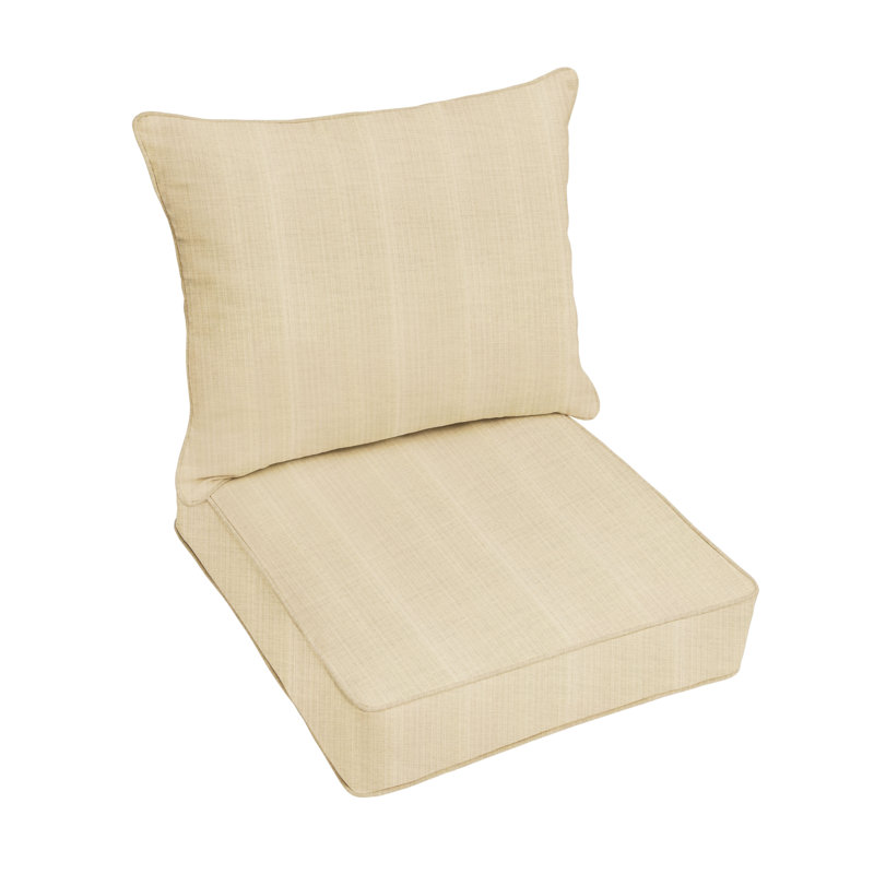 Coussin de siège / dossier Sunbrella, Sunbrella® sable Dupione, H 5 po x l 23 po x P 25 po