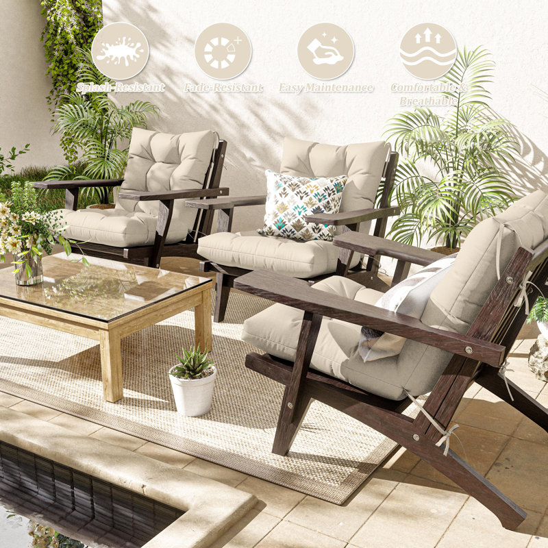 Outdoor/Indoor Seat / Back Cushion, Cream
