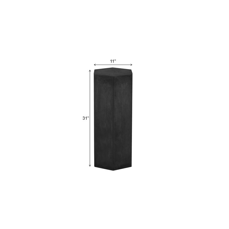 Mollie Handmade Planter, 31" H x 11" W x 11" D, Black