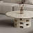 Creative round natural cave stone coffee table-106264528