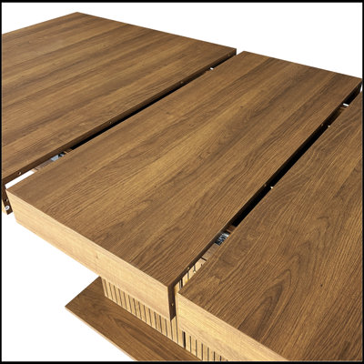 Expandable Dining Table with Storage, Modern Minimalist Design for 6-10 People, Versatile and Stylish