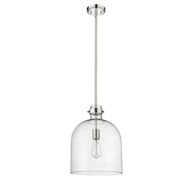 Walpole 1 - Light Candle Style Pendant, 16" H x 12" W x 12" D, Polished Nickel