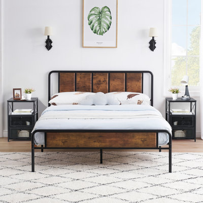 Ensemble de chambre avec lit plateforme 3 pièces Kempst