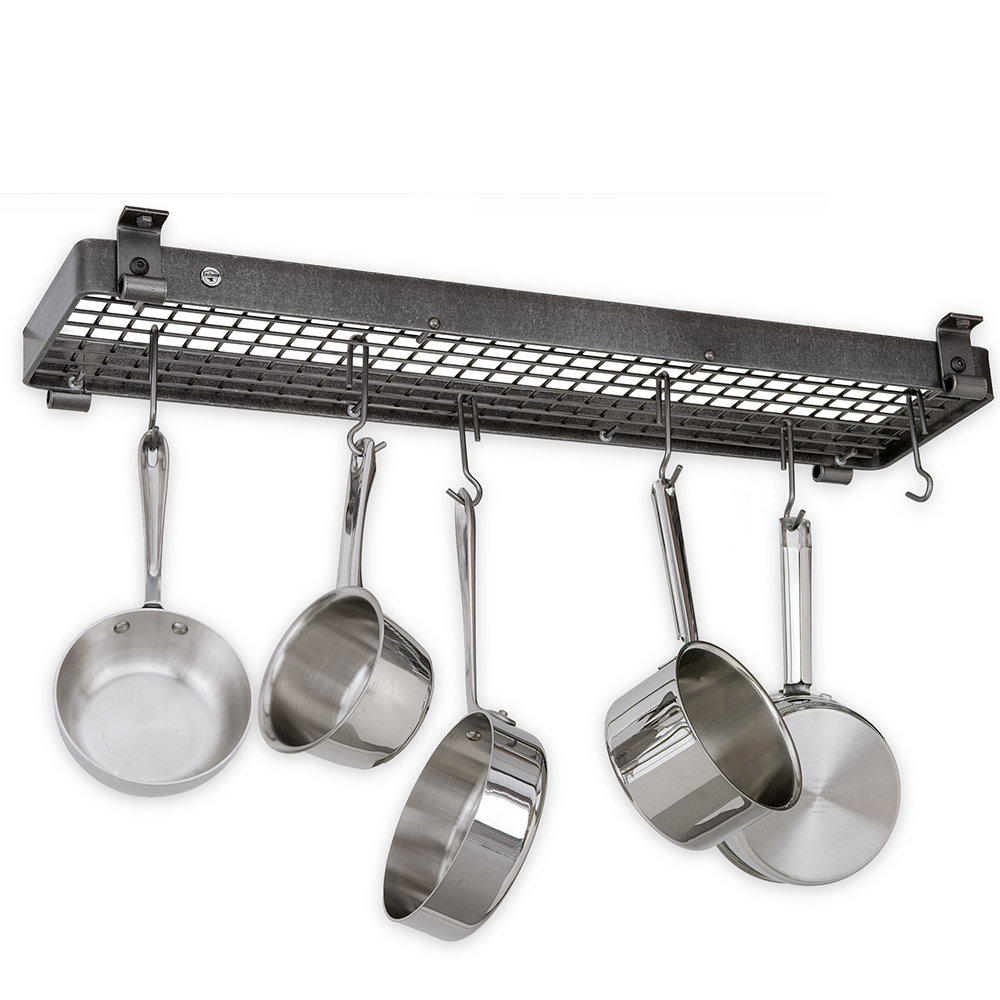 Enclume Handcrafted Rectangle Flush Mounted Ceiling Rack Hammered Steel ...