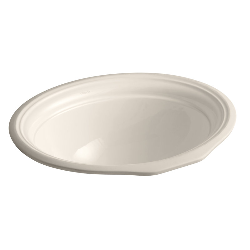 Devonshire Ceramic Oval Undermount Bathroom Sink with Overflow, Innocent Blush