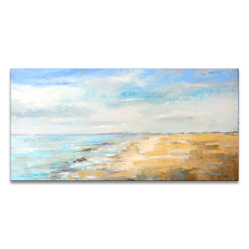 «One In a Kind», art original «Blue Inlet» par - peinture sur toile tendue