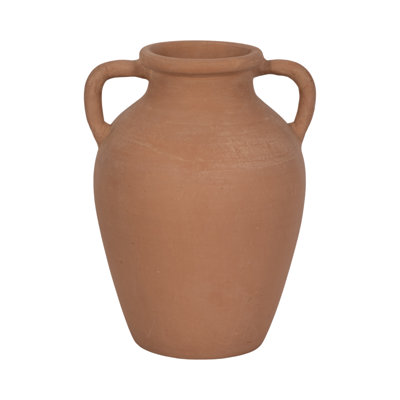 Sagebrook Home Andorra Elegant Terracotta Handled Vase - Enhance Your Space
