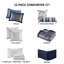 Collection de literie 12 pièces bleu marine, avec draps en coton, édredon à motif cachemire élégant, confortable et élégant-118652027-118652030