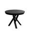 Extendable Oval Metal Base Dining Table-2054297565
