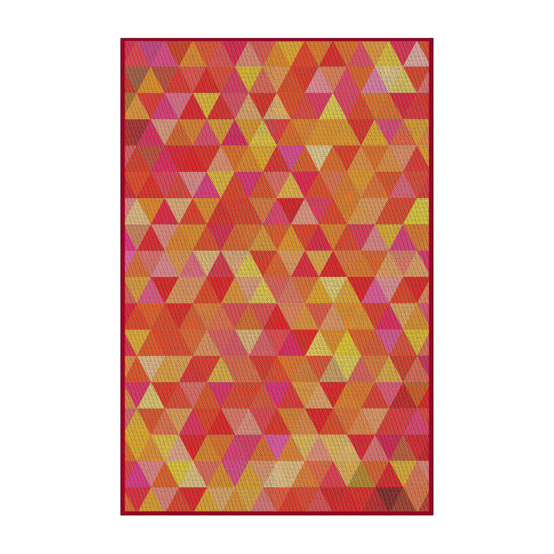 Geometric Indoor Rug, Rectangle 2' x 5'