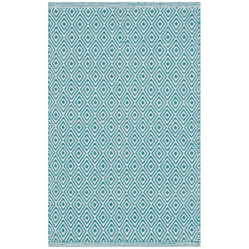 Dryden Hand Woven Cotton Geometric Rug, Rectangle 2'6" x 4'