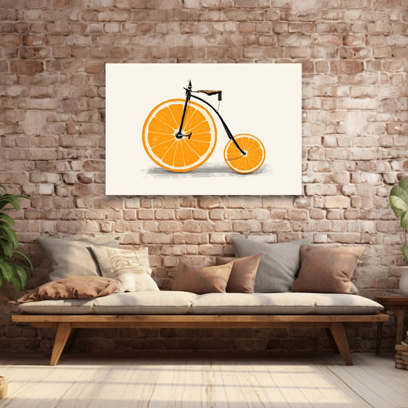 Impression d'art mural orange orange, 40" H x 60" W