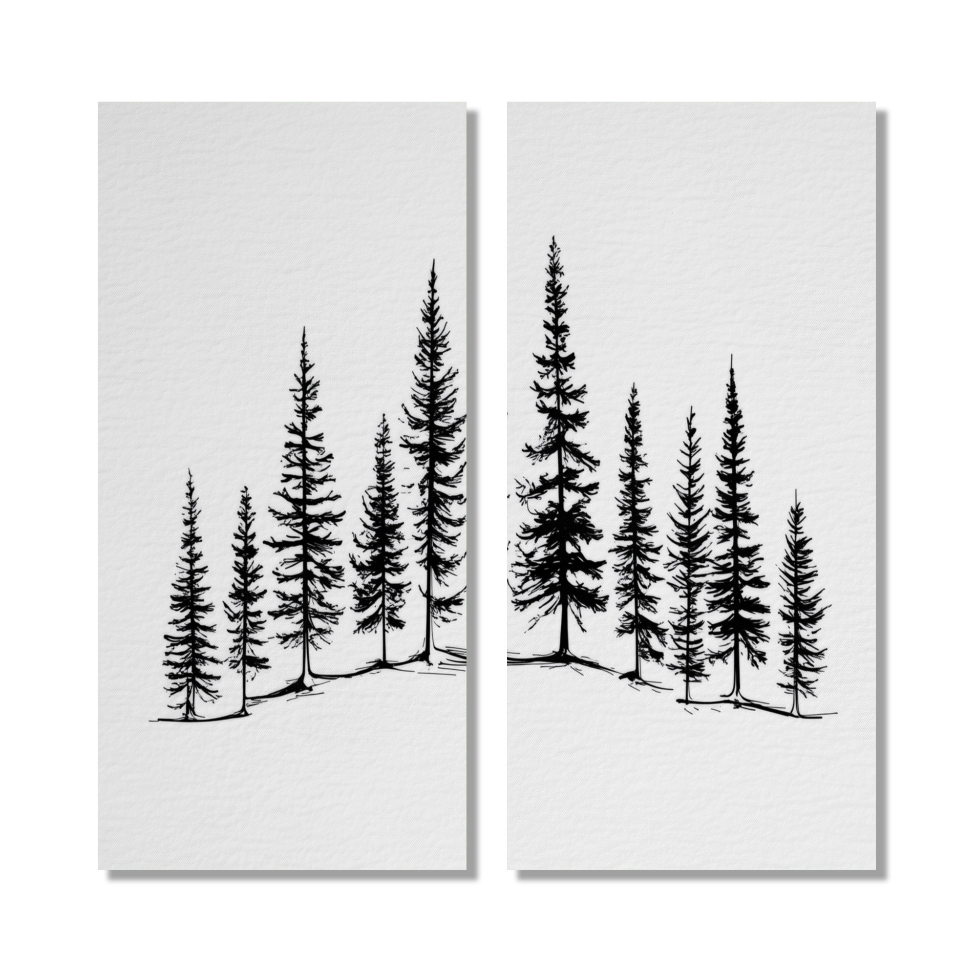 Millwood Pines Pine Tree Forest In Winter Wonderland - Pine Canvas ...