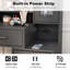 Berkel Dressing Table With Lights, 5 Drawers, Cabinet, Large Mirror, Power Outlet-1572456395