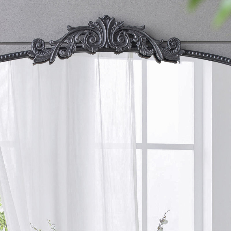 Miroir d'appoint mural Emmeline, Noir, 31 po x 40 po