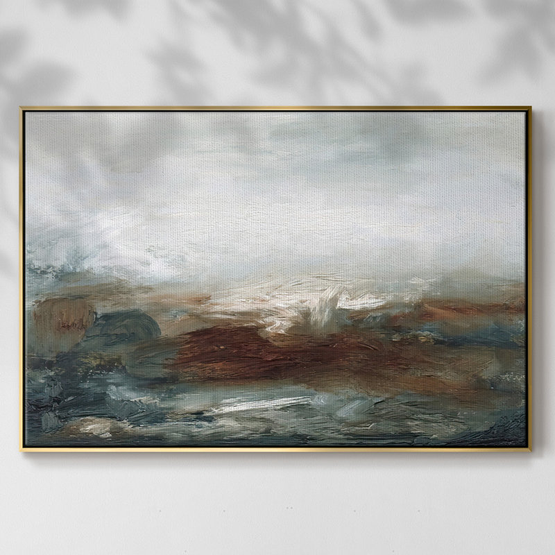 «Lingering Light IV», reproduction sur toile encadrée, H 25 po x l 37 po x P 2 po, Encadrement doré