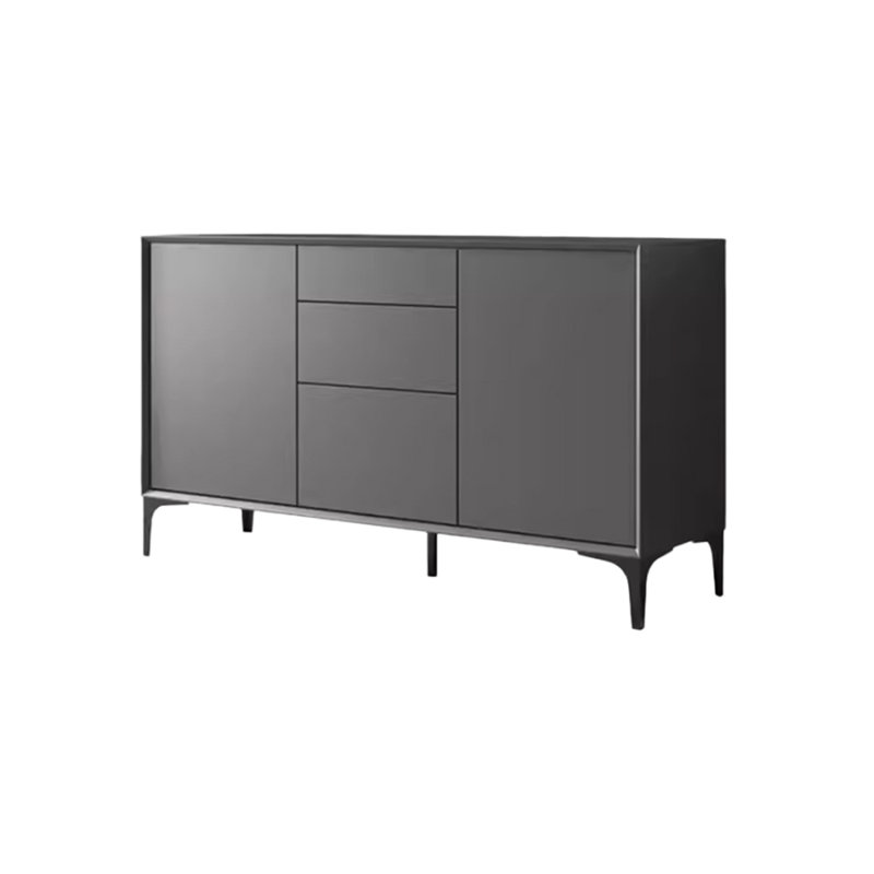 Nordic Minimalist Style Sideboard. 55.12'' Sideboard, Dark Gray