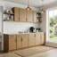 Armoire de cuisine moderne en chêne blanc avec boîte en contreplaqué, charnières et agencements personnalisés-121187484-120721313