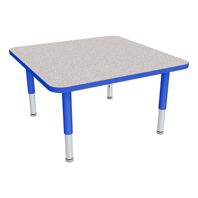 Adjustable Height Square Preschool Classroom Activity Table with Casters