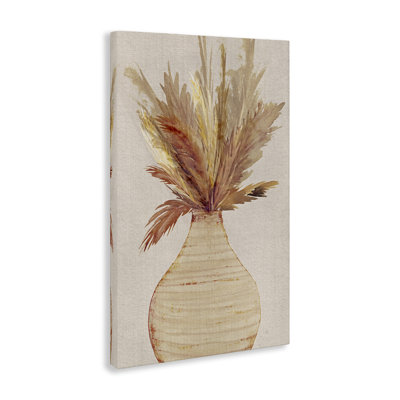 Art mural sur toile «Pots Wheat Reeds» par Susan Jill