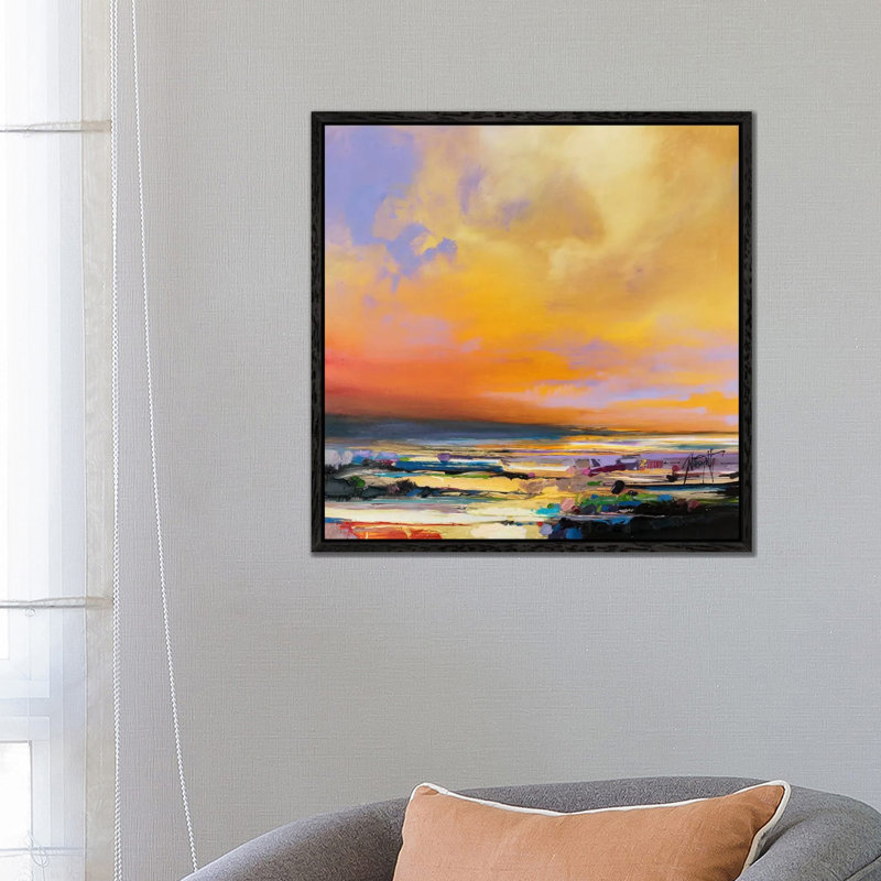 Diminuendo Sky Study I 1 Piece Wall Art on Canvas, 66.04 cm H x 66.04 cm W, Black Framed