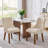 Linen Upholstered Tufted Dining Chairs with Solid Wood Legs Set of 2-1677507610-1677507609