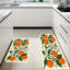 Ensemble de 2 couloirs de cuisine à motif de fleurs d'oranger