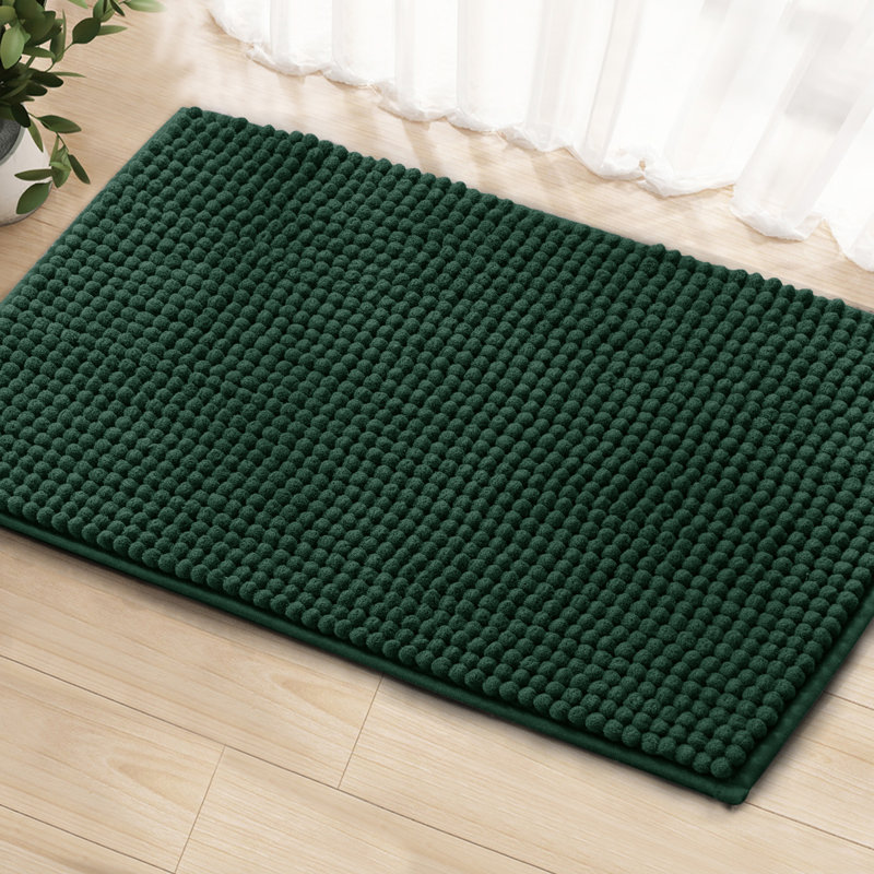 Neveaha Luxury Chenille Soft Absorbent Microfiber Rectangle Bath Mat, 1.5cm H x 80cm W x 50cm D, Celadon