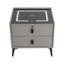Table de chevet intelligente à DEL avec chargement sans fil et haut-parleur Bluetooth, table de chevet à 2 tiroirs avec verrou d'empreinte digitale, l 19,7 po x P 15,8 po x H 18,1 po-105969176