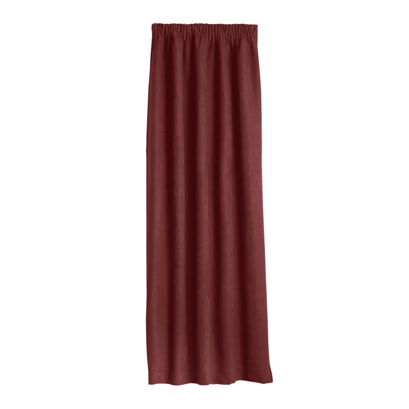 Nalaiyah Velvet Chenille Door Curtain, Red/Brown