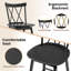  Ensemble de 2 tabourets de bar pivotants en bois d'hévéa Windsor-1891183166