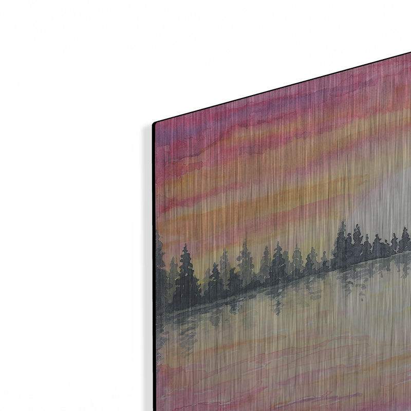  «Sunrise Tree Line» par Anika Goodhue, art mural en métal, 24 po x 16 po, H 16 po x l 24 po