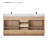 Deach 72" Double Bathroom Vanity with Calacatta White Quartz Countertop without Mirror