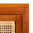 Elegant Blumenthal Rattan and Mahogany Nightstand – 18'' W Solid Wood Table with Sleek Drawer Pulls-889419261