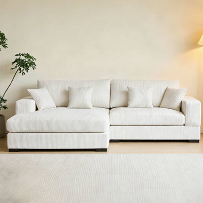 108" Reversible L-Shaped Couches With Deep Seat