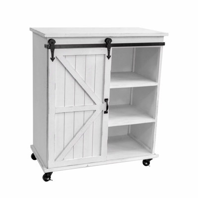 Savoie Solid Wood Top Kitchen Cart