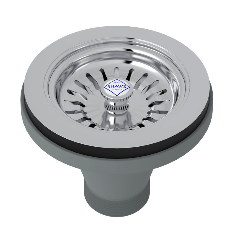 Basket Strainer, Polished Chrome